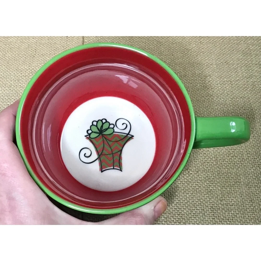Pier 1 Harlequin Argyle Coffee Mug Cup Diamond Pattern Whimsical Retro Playful